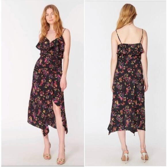 Veronica Beard Monica Silk Blend Floral Dress Size 0 - Picture 1 of 4